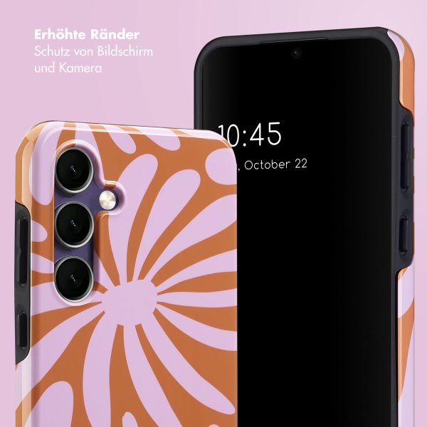 Selencia Vivid Tough Back Cover für das Samsung Galaxy S24 FE - Modern Bloom Pink