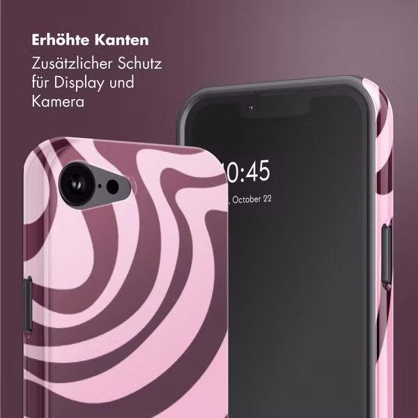Selencia Vivid Rückabdeckung mit MagSafe Apple iPhone 16e - Wavy Swirl Pink Plum