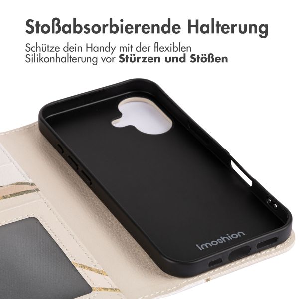 imoshion Design Klapphülle iPhone 16 - Beige Graphic