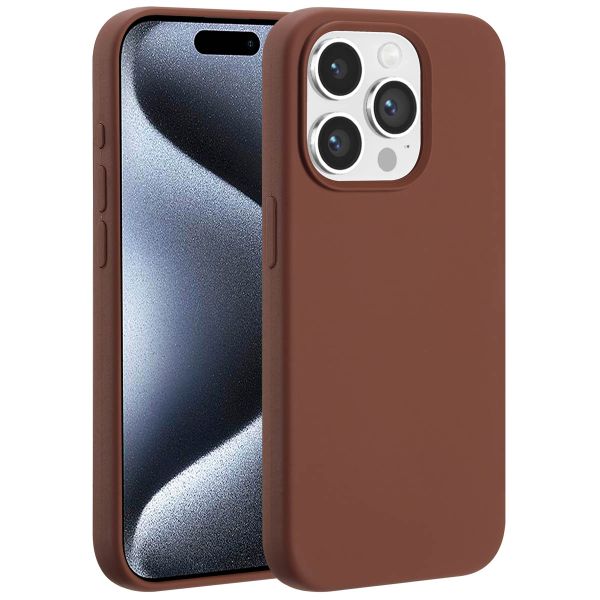 Accezz Liquid Silikoncase mit MagSafe iPhone 15 Pro - New Tea Brown