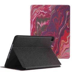 Selencia Vivid Klapphülle Apple iPad 9 (2021) 10.2 Zoll / iPad 8 (2020) 10.2 Zoll / iPad 7 (2019) 10.2 Zoll - Marble Plum