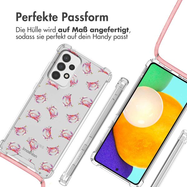 imoshion Design Hülle mit Band Samsung Galaxy A52(s) (5G/4G) - Crab Watercolor