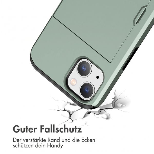imoshion Backcover mit Kartenfach Apple iPhone 14 - Dunkelgrün