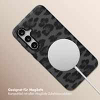 Selencia Sabi Backcover Leopardenmuster mit MagSafe Samsung Galaxy S24 - Midnight Black