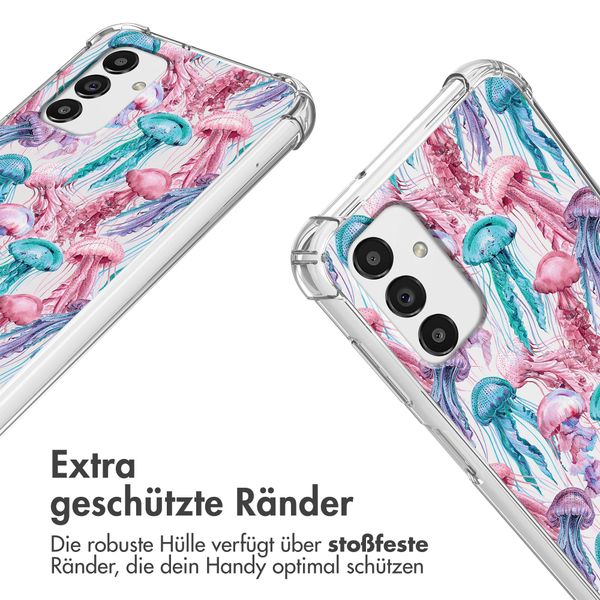 imoshion Design Hülle mit Band Samsung Galaxy A13 (5G) - Jellyfish Watercolor