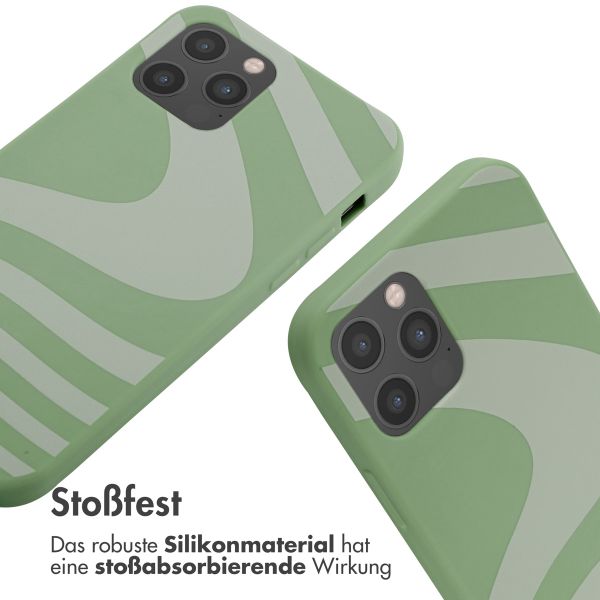 imoshion SilikonHülle design mit Band Apple iPhone 12 (Pro) - Retro Green