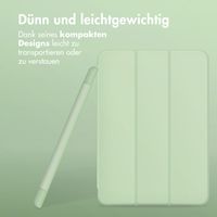 Accezz Smarte Klapphülle aus Silikon für das iPad Air 11 Zoll (2024) M2 / Air 5 (2022) / iPad Air 4 (2020) - Hellgrün