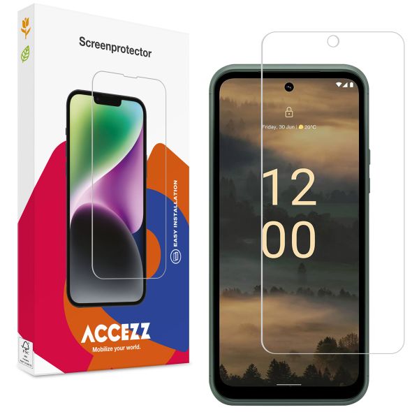 Accezz Screen Protector aus gehärtetem Glas für das Nokia XR21 - Transparent