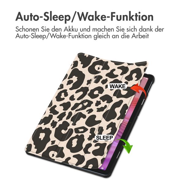 imoshion Design Trifold Klaphülle Lenovo Tab (2025) - Leopard