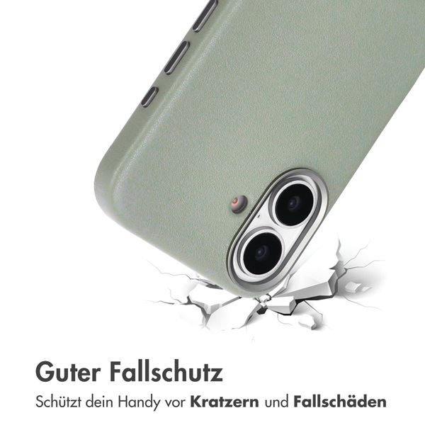 Accezz MagSafe Leather Backcover Apple iPhone 16 - Light Grey