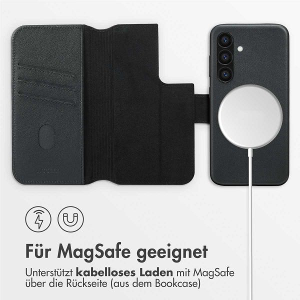 Accezz 2-in-1 Klapphülle aus Leder mit MagSafe Samsung Galaxy S24 - Onyx Black