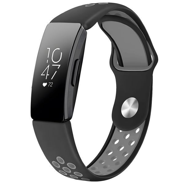 imoshion Silikonband Sport für das Fitbit Inspire - Schwarz / Grau