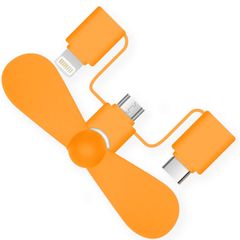 imoshion 3-in-1 Ventilator für Smartphones Lightning, USB-C & Micro-USB - Orange