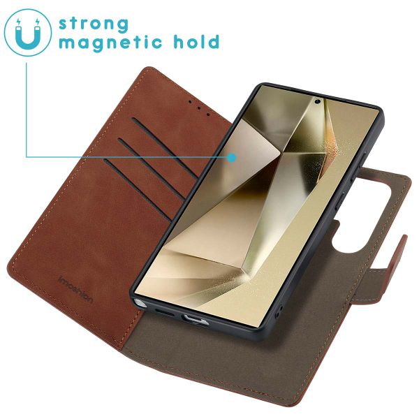 imoshion Entfernbare 2-1 Luxus Klapphülle Samsung Galaxy S25 Ultra - Braun