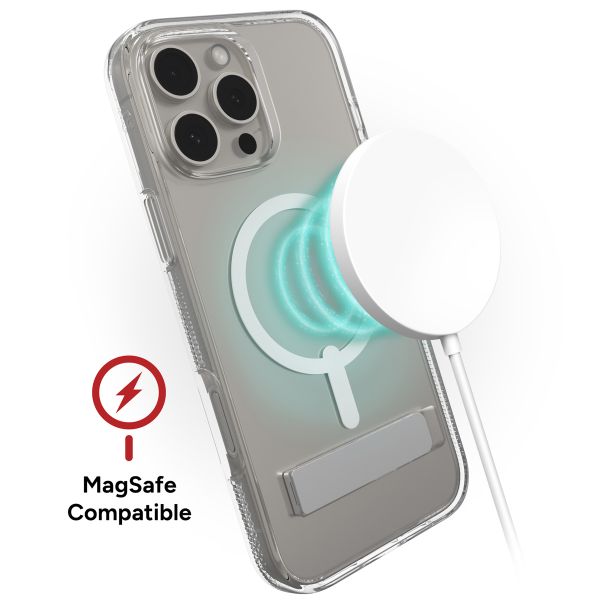 ZAGG Crystal Palace Snap KickStand Case mit MagSafe für das iPhone 16 Pro Max - Transparent