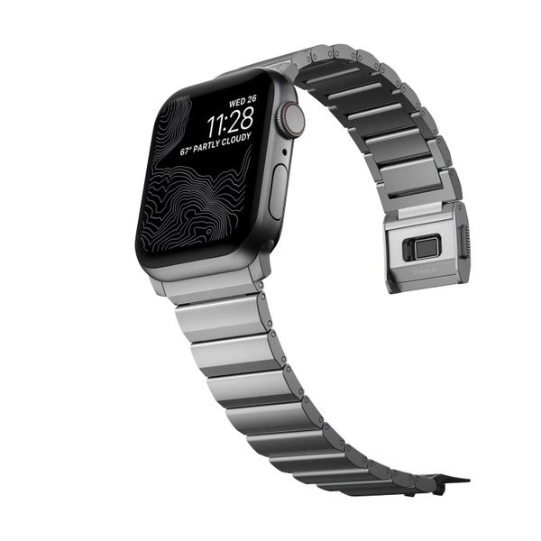 Nomad Titan-Gliederarmband für Apple Watch | 44/45/46/49 mm - Silber