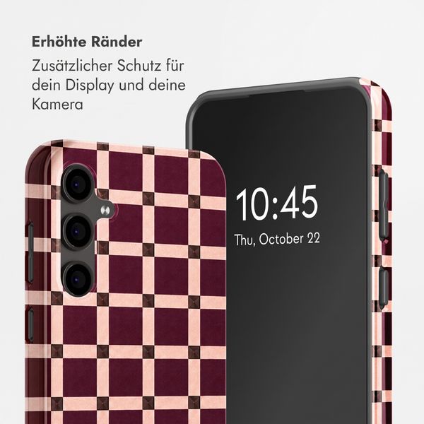 Selencia Vivid Back Cover Samsung Galaxy S24 FE - Check This Burgundy