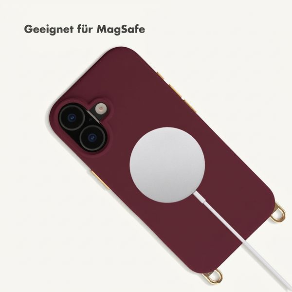 Selencia Rivièra Backcover mit MagSafe mit abnehmbaren Haken Apple iPhone 17 - Bold Burgundy
