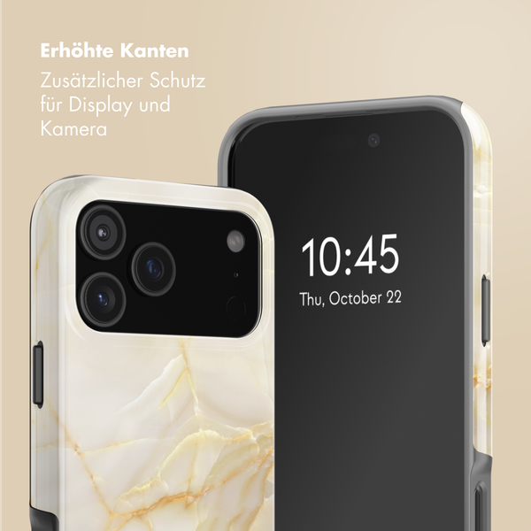 Selencia Vivid Rückabdeckung mit MagSafe Apple iPhone 17 Pro Max - Golden Beige Marble
