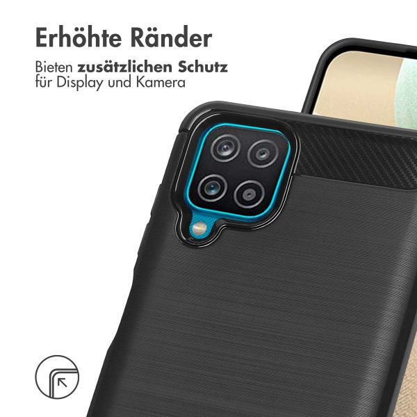 imoshion Brushed Back Cover für das Samsung Galaxy A12 - Schwarz