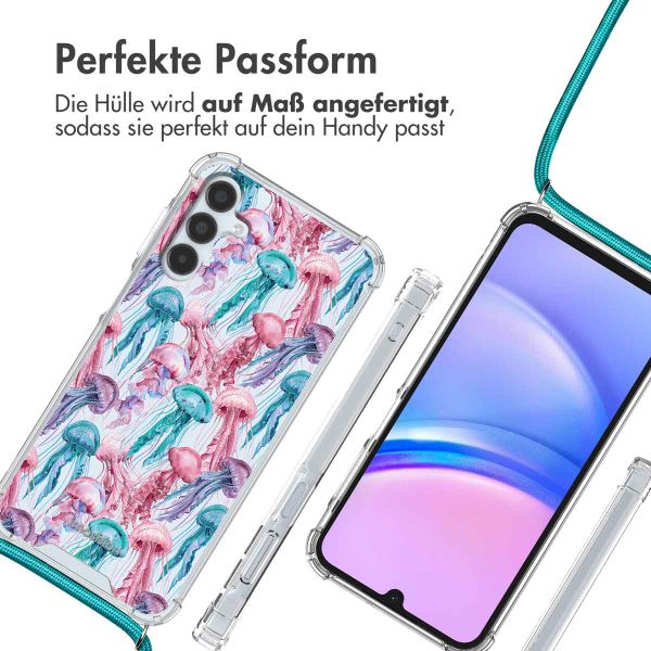 imoshion Design Hülle mit Band Samsung Galaxy A15 (5G/4G) - Jellyfish Watercolor