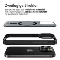 Accezz Rugged Frosted Back Cover mit MagSafe Apple iPhone 15 Pro - Schwarz