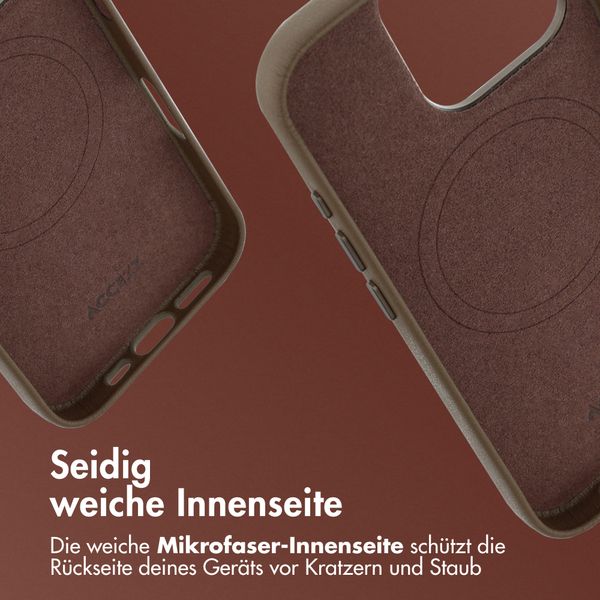 Accezz MagSafe Leather Backcover Apple iPhone 16 Pro - Kaffeebraun