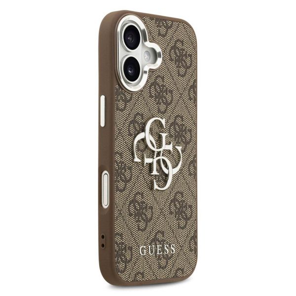 Guess 4G Metal Logo Back Cover Apple iPhone 17 - Silver Edge - Brown