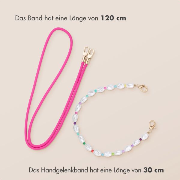 imoshion Farbige Handyketten Set mit Perlen – Rosa