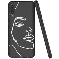 imoshion Design Hülle Galaxy A50 / A30s - Abstraktes Gesicht - Weiß