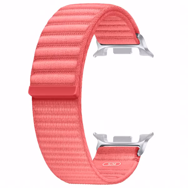 Samsung Original Fabric Armband für das  Samsung Galaxy Watch 8 (40/44mm) / Classic (46mm) - S/M - Rot