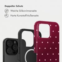 Selencia Vivid Rückabdeckung mit MagSafe Apple iPhone 16 Pro - Happy Dots Burgundy