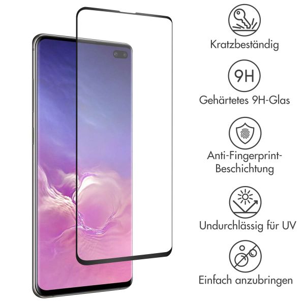 Accezz Full Cover Screen Protector aus gehärtetem Glas Samsung Galaxy S10 Plus