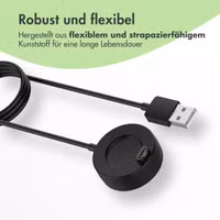imoshion Ladestation für die Garmin Smartwatch | USB-A-Ladekabel - 1 Meter - Schwarz