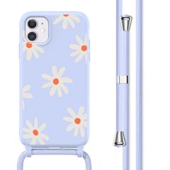 imoshion SilikonHülle design mit Band Apple iPhone 11 - Lila Flower Distance