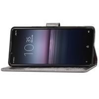 Kleeblumen Klapphülle Grau für das Sony Xperia 1 II