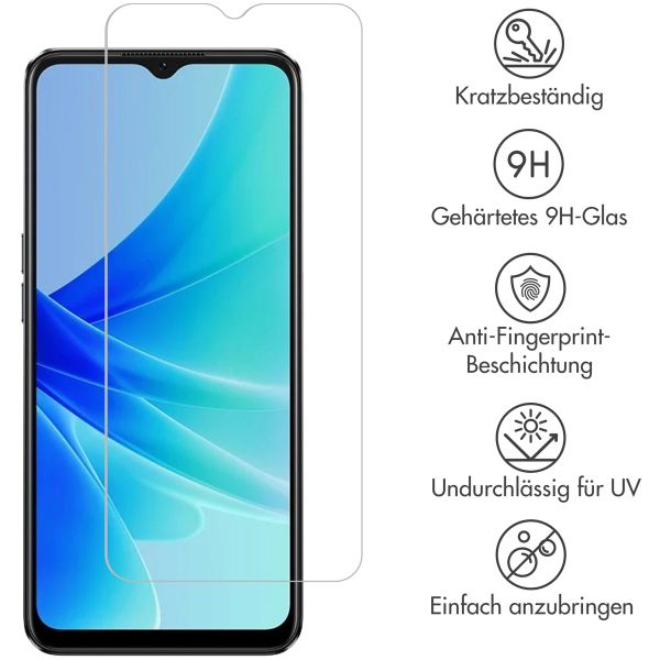 Selencia Displayschutz aus gehärtetem Glas für das Oppo A17 / A18 / A38