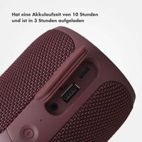 Selencia AquaPlay Bluetooth-Lautsprecher - Drahtloser Lautsprecher - Wasserdicht - Bordeaux