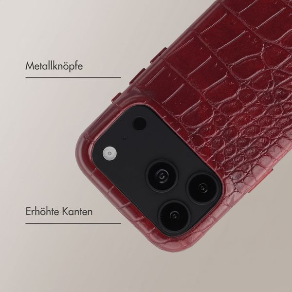 Selencia Croco Backcover mit MagSafe Apple iPhone 18 Pro Max / 17 Pro Max - Burgundy