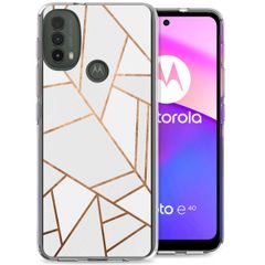 imoshion Design Hülle für das Motorola Moto E30 / E40 - White Graphic