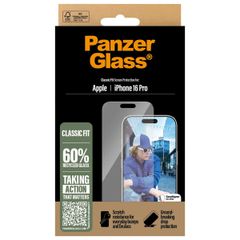PanzerGlass Antibakterieller Screen Protector für das Apple iPhone 16 Pro