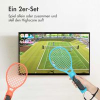 imoshion Tennisschläger Nintendo Switch 2 – 2er Set – Blau/Rosa