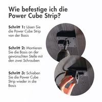 Accezz PowerCube Strip | 6-in-1 - 1x USB-C + 2x USB-A + 3x Steckdose - 4000 Watt - Schwarz