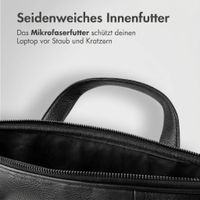 Accezz Leather Laptoptasche 16 Zoll - Schwarz