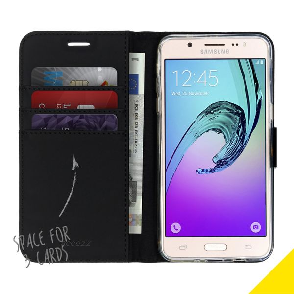 Accezz Wallet TPU Klapphülle Samsung Galaxy J5 (2016) - Schwarz