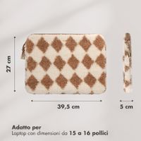 Selencia Teddy Laptop Hülle 15-16 Zoll - Laptop Sleeve - Checks