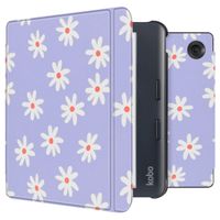 imoshion Design Slim Hard Case Sleepcover mit Stand für das Kobo Libra Colour / Tolino Vision Color - Flowers Distance