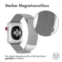 imoshion Mailändische Magnetarmband für die Apple Watch Series 1 bis 10 / SE / Ultra (2) (44/45/46/49 mm) - Größe S - Silber