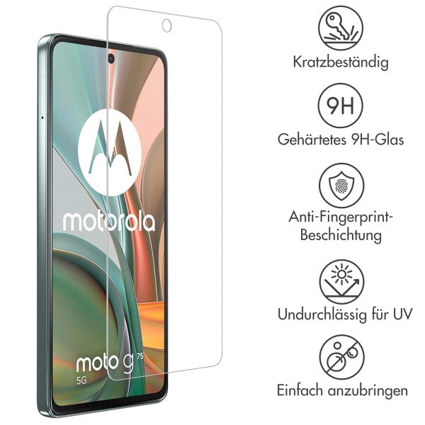 Accezz Screen Protector aus gehärtetem Glas für das Motorola Moto G75 5G