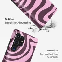 Selencia Vivid Rückabdeckung mit MagSafe Samsung Galaxy S25 Ultra - Wavy Swirl Pink Plum